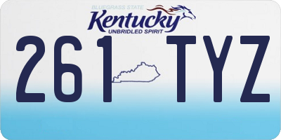KY license plate 261TYZ