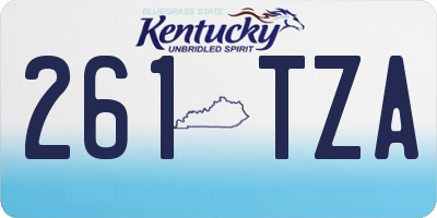 KY license plate 261TZA