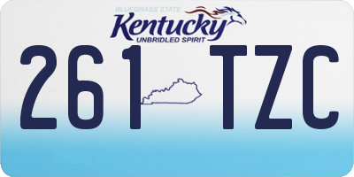 KY license plate 261TZC