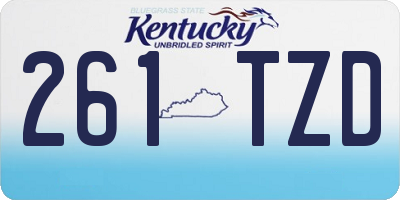 KY license plate 261TZD