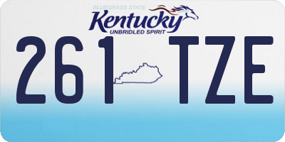 KY license plate 261TZE