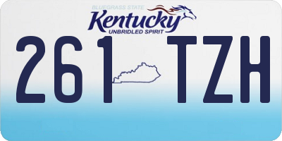 KY license plate 261TZH