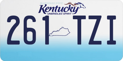 KY license plate 261TZI