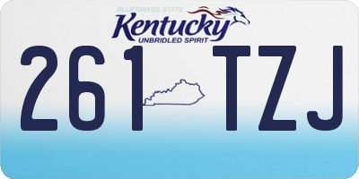 KY license plate 261TZJ