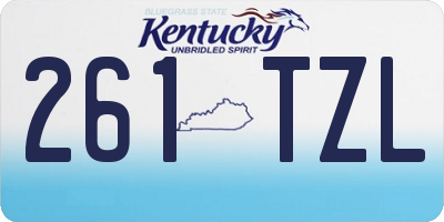 KY license plate 261TZL