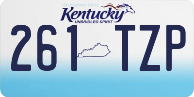 KY license plate 261TZP