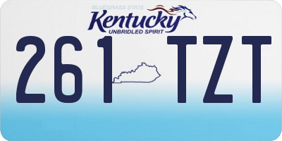 KY license plate 261TZT