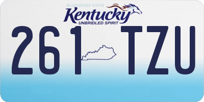 KY license plate 261TZU