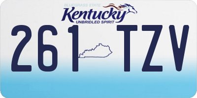 KY license plate 261TZV