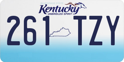 KY license plate 261TZY