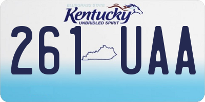 KY license plate 261UAA