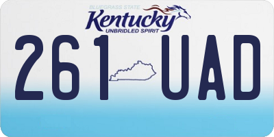 KY license plate 261UAD
