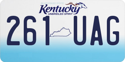 KY license plate 261UAG