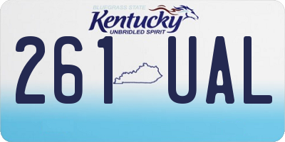 KY license plate 261UAL