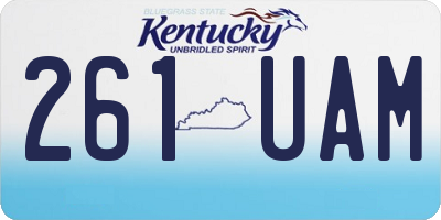 KY license plate 261UAM