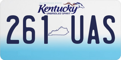 KY license plate 261UAS