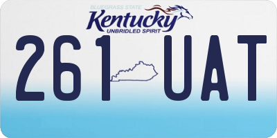 KY license plate 261UAT