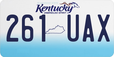 KY license plate 261UAX