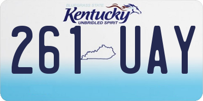 KY license plate 261UAY