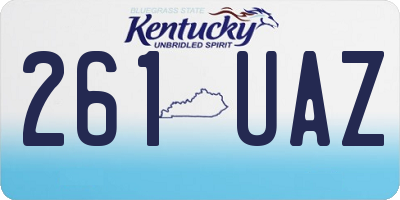 KY license plate 261UAZ