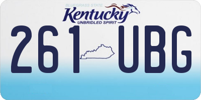 KY license plate 261UBG