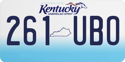 KY license plate 261UBO