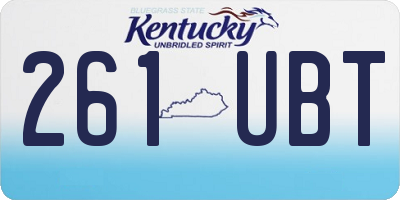 KY license plate 261UBT