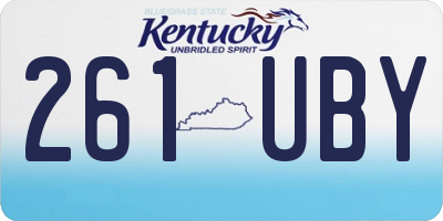 KY license plate 261UBY