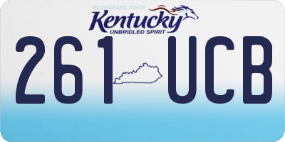 KY license plate 261UCB