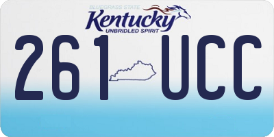 KY license plate 261UCC