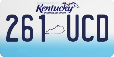 KY license plate 261UCD