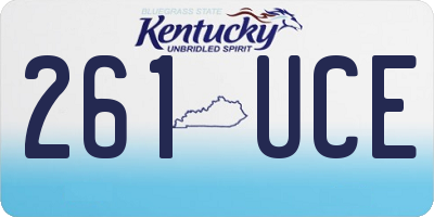 KY license plate 261UCE