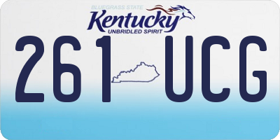 KY license plate 261UCG