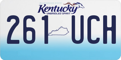 KY license plate 261UCH