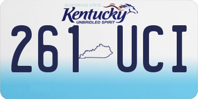 KY license plate 261UCI