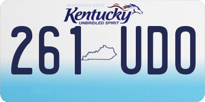 KY license plate 261UDO
