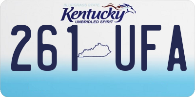KY license plate 261UFA