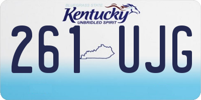 KY license plate 261UJG