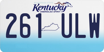 KY license plate 261ULW