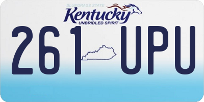 KY license plate 261UPU