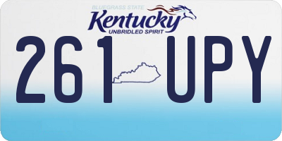 KY license plate 261UPY
