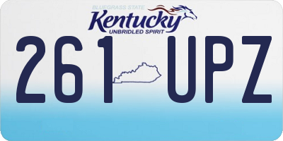 KY license plate 261UPZ