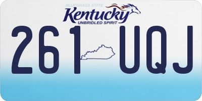 KY license plate 261UQJ