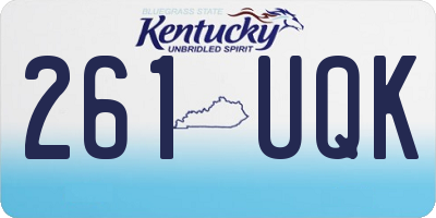 KY license plate 261UQK