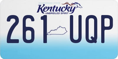 KY license plate 261UQP