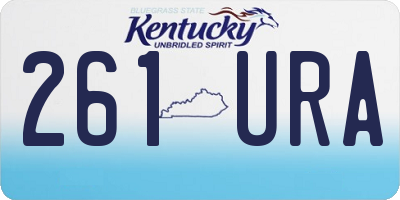 KY license plate 261URA