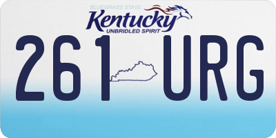KY license plate 261URG