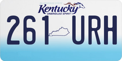 KY license plate 261URH