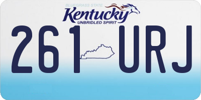 KY license plate 261URJ