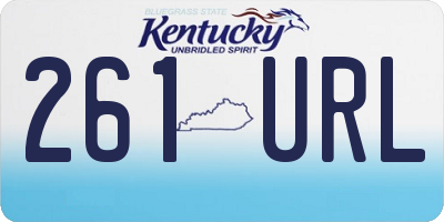 KY license plate 261URL